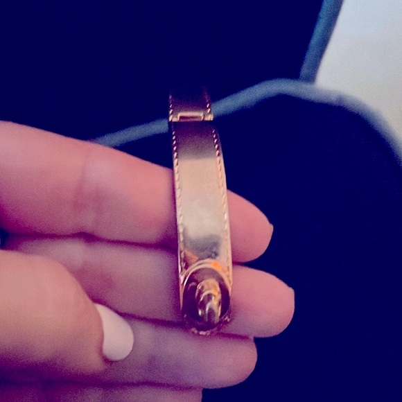 Beautiful pink Gold Coach Bangle Bracelet with turnlock. Gently loved. 💗 - Picture 5 of 7